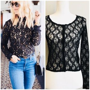 Ralph Lauren Black Lace Top